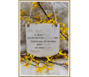 Stickdatei ITH - Wimpel Haussegen